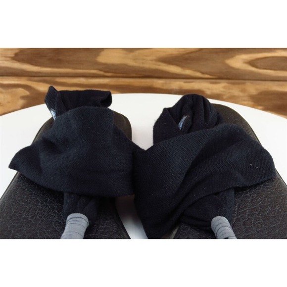 Sanuk Sz 9‎ M Black Slingback Fabric Women Sandals SWS10001 - Picture 3 of 8